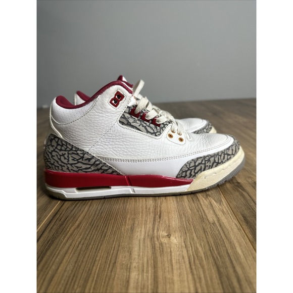 Jordan Other - Size 6.5Y Nike‎ Air Jordan 3 Retro GS Cardinal Red White Youth Shoes 398614-126
